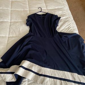 Fit and flare shark bite dress.